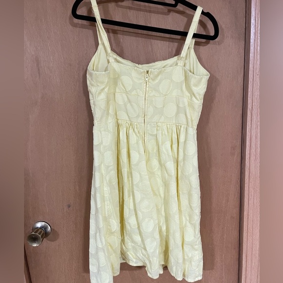 B SMART- yellow polka dot milkmaid dress - Picture 3 of 5